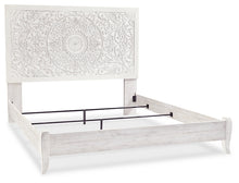 Load image into Gallery viewer, Paxberry King Panel Bed with Mirrored Dresser
