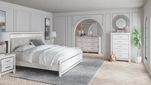 Load image into Gallery viewer, Altyra King Panel Headboard Bed with Mirrored Dresser
