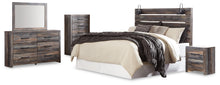 Load image into Gallery viewer, Drystan King Panel Headboard Bed with Mirrored Dresser, Chest and Nightstand
