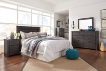 Load image into Gallery viewer, Brinxton King/California King Panel Headboard Bed with Mirrored Dresser, Chest and Nightstand
