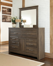 Load image into Gallery viewer, Juararo Queen Panel Headboard Bed with Mirrored Dresser, Chest and Nightstand
