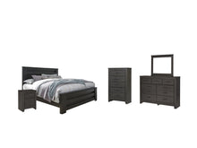 Load image into Gallery viewer, Brinxton King Panel Bed with Mirrored Dresser, Chest and Nightstand
