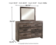 Load image into Gallery viewer, Wynnlow King Panel Bed with Mirrored Dresser
