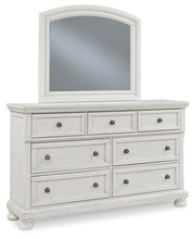 Load image into Gallery viewer, Robbinsdale King Panel Bed with Mirrored Dresser, Chest and Nightstand

