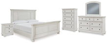 Load image into Gallery viewer, Robbinsdale King Panel Bed with Mirrored Dresser, Chest and Nightstand
