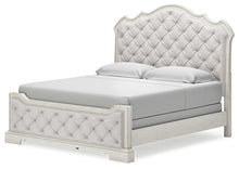 Load image into Gallery viewer, Arlendyne California King Upholstered Bed with Mirrored Dresser, Chest and Nightstand
