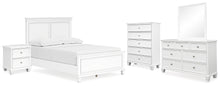 Load image into Gallery viewer, Fortman Full Panel Bed with Mirrored Dresser, Chest and Nightstand
