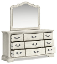 Load image into Gallery viewer, Arlendyne King Upholstered Bed with Mirrored Dresser
