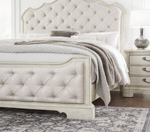 Load image into Gallery viewer, Arlendyne King Upholstered Bed with Mirrored Dresser
