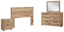 Load image into Gallery viewer, Hyanna Queen Panel Headboard with Mirrored Dresser and Nightstand
