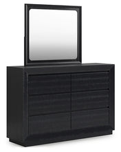 Load image into Gallery viewer, Londer King Panel Bed with Mirrored Dresser and Nightstand
