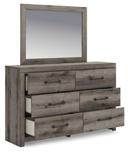 Load image into Gallery viewer, Graystorm King Panel Bed with Mirrored Dresser
