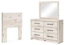 Load image into Gallery viewer, Lawroy Twin Panel Headboard with Mirrored Dresser
