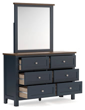 Load image into Gallery viewer, Landocken Full Panel Headboard with Mirrored Dresser
