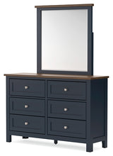 Load image into Gallery viewer, Landocken Full Panel Headboard with Mirrored Dresser
