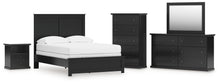Load image into Gallery viewer, Maribel Full Panel Bed with Mirrored Dresser, Chest and Nightstand
