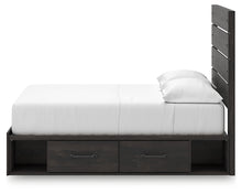 Load image into Gallery viewer, Hollivern Full Panel Bed with Storage with Mirrored Dresser
