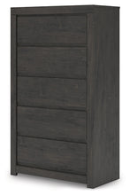 Load image into Gallery viewer, Fraluna King Panel Bed with Mirrored Dresser, Chest and Nightstand
