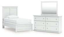 Load image into Gallery viewer, Bostwick Shoals Twin Panel Bed with Mirrored Dresser
