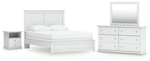 Load image into Gallery viewer, Bostwick Shoals Queen Panel Bed with Mirrored Dresser and Nightstand
