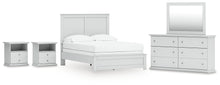 Load image into Gallery viewer, Bostwick Shoals Full Panel Bed with Mirrored Dresser and Nightstand
