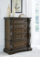 Load image into Gallery viewer, Maylee King Canopy Bed with Mirrored Dresser, Chest and Nightstand
