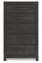 Load image into Gallery viewer, Hollivern Queen Panel Bed with Mirrored Dresser, Chest and Nightstand
