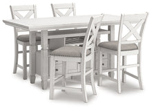 Load image into Gallery viewer, Robbinsdale Counter Height Dining Table and 4 Barstools
