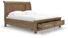Load image into Gallery viewer, Feddinger California King Storage Sleigh Bed with Mirrored Dresser and Nightstand
