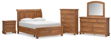 Load image into Gallery viewer, Feddinger Queen Storage Sleigh Bed with Mirrored Dresser, Chest and Nightstand
