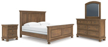 Load image into Gallery viewer, Feddinger King Panel Bed with Mirrored Dresser and Nightstand
