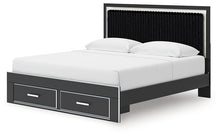 Load image into Gallery viewer, Zuraleus King Upholstered Panel Storage Bed

