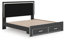 Load image into Gallery viewer, Zuraleus King Upholstered Panel Storage Bed

