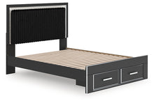 Load image into Gallery viewer, Zuraleus Queen Upholstered Panel Storage Bed
