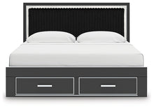 Load image into Gallery viewer, Zuraleus King Upholstered Panel Storage Bed

