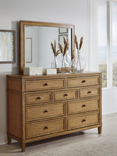 Load image into Gallery viewer, Sharlance Queen Upholstered Panel Bed with Mirrored Dresser
