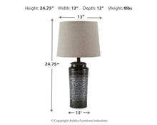 Load image into Gallery viewer, Norbert Metal Table Lamp (2/CN)
