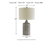 Load image into Gallery viewer, Linus Ceramic Table Lamp (1/CN)
