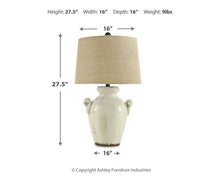Load image into Gallery viewer, Emelda Ceramic Table Lamp (1/CN)
