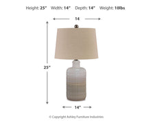 Load image into Gallery viewer, Marnina Ceramic Table Lamp (2/CN)
