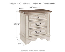Load image into Gallery viewer, Realyn Three Drawer Night Stand
