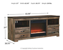 Load image into Gallery viewer, Trinell 63" TV Stand with Electric Fireplace
