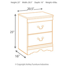 Load image into Gallery viewer, Huey Vineyard Two Drawer Night Stand
