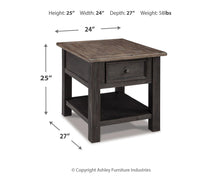 Load image into Gallery viewer, Tyler Creek Rectangular End Table
