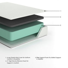 Load image into Gallery viewer, Chime 12 Inch Memory Foam  Mattress
