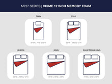 Load image into Gallery viewer, Chime 12 Inch Memory Foam  Mattress
