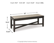 Load image into Gallery viewer, Tyler Creek Upholstered Bench
