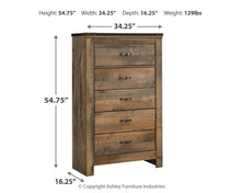 Load image into Gallery viewer, Trinell Five Drawer Chest
