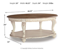 Load image into Gallery viewer, Realyn Oval Cocktail Table
