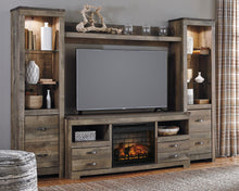 Load image into Gallery viewer, Trinell 4-Piece Entertainment Center with Electric Fireplace
